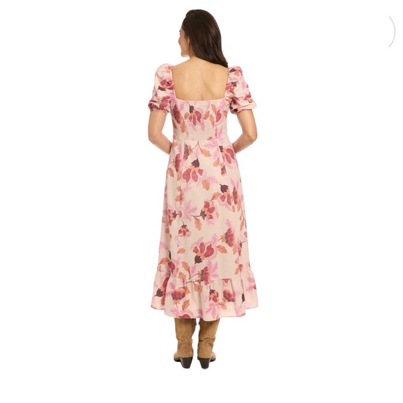 LONDON TIMES Women’s Floral Puff Sleeve Empire Waist Midi Dress. Size 10 - Picture 2 of 12